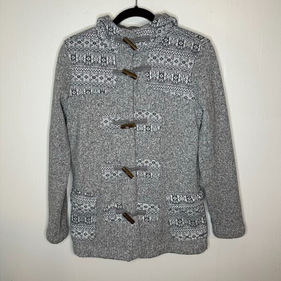 Patagonia Women's Better Sweater Icelandic Coast Toggle Coat Hooded Gray Medium - Picture 1 of 5
